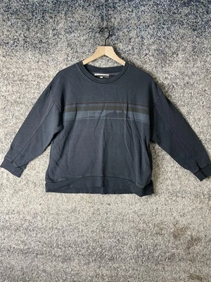 Sudadera Xirena Mujer Pequeña Gris Hecha en EE. UU. Polar Cuello Redondo Pullover Bolsillo Foto 1 de 4