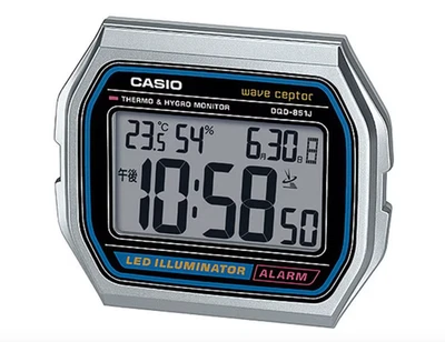 NEW CASIO WAVE CEPTOR A158WA electric wave alarm clock DQD-851J-8JF Japan - Image 1 of 4