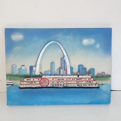 Barco fluvial Casino Queen con fondo de arco placa colgante de pared Foto 1 de 4