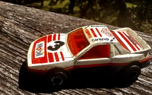 Vtg Majorette No 206 Pontiac Fiero 1/55 Diecast White Mobile 3 Girling Heuer - Picture 1 of 7