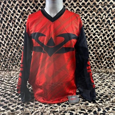 NEW Valken Fate II Paintball Jersey - Black/Red - Large - Image 1 of 4