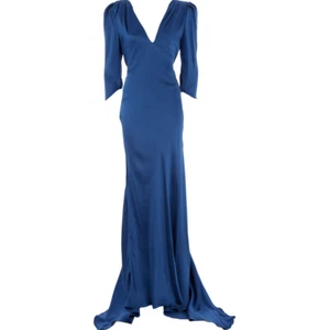 MARIA LUCIA HOHAN Derya Bias-Cut Silk-Charmeuse Maxi Dress - UK 8/EU 36 - £970 - Picture 1 of 12