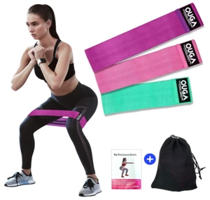 Resistance Hip Band Booty Loop Workout Yoga Fabric Non-Slip Legs Exercise Glute - Picture 1 of 9