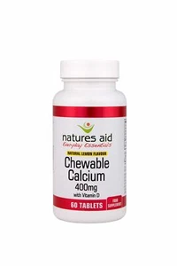 Calcio (masticable) 400 mg (con vitamina D3) paquete de 60 pestañas-6 - Imagen 1 de 4