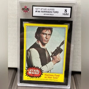 1977 Star Wars #144 Harrison Ford as Han Solo KSA 8 FRESHLY GRADED NOT PSA - Imagen 1 de 2