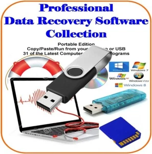 Best Ever Data Recovery Software Collection Easy Use Portable Computer ON USB - Picture 1 of 2