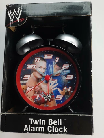 WWF WWE John Cena Twin Bell Alarm Clock Hologram Pictures Cover