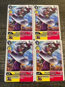 x4 Dinohyumon BT8-037 U Playset Digimion TCG New Awakening - Picture 1 of 1