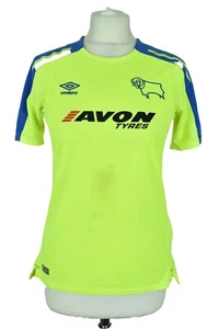 UMBRO Derby County Away Shirt size XL Boys Green Short Sleeves Sports Top  - Picture 1 of 6