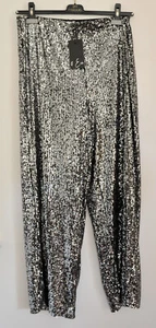 Pantalón brillante con lentejuelas estilo años 80 Crazy. Talla 14 (W32) - Imagen 1 de 4