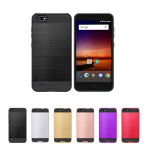 Für Boost Mobile ZTE Blade Force N9517 Dual Layer Slim Stoßfest Etui Abdeckung - Bild 1 von 7