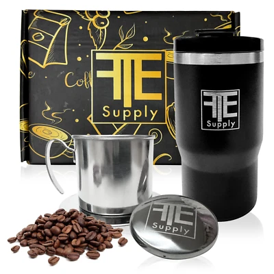 TFE NEW Style Vietnam Coffee Ca Phe Phin Filter Press Maker Large 8 oz Full Set - Image 1 of 4
