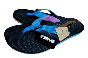 Teva Original turquoise blue/pink US 8 Slip-On comfort Flip Flops Sandals-New - Picture 1 of 7