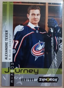 Alexandre Texier Rookie Journey /999 Columbus Blue Jackets - UD Synergy 2019-20
