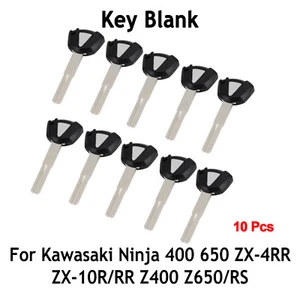 10x Uncut Key Blank Replacement For Kawasaki Ninja 400 ZX-10R ZX-10R Z650RS Z400 - Picture 1 of 11