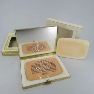 Vintage Revlon Futurama Gold Metall VOLL Kompakt Spiegel Love Pat Rachel - Bild 1 von 12