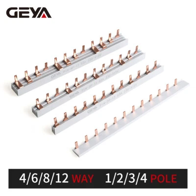 GEYA Copper Busbar Circuit Breaker Connector 63A 230/415V for MCB&RCBO&RCD&RCCB - Image 1 of 4