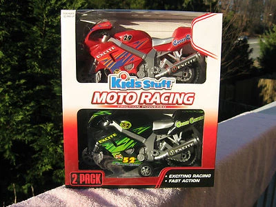 KidsStuff Pack de 2 Moto Racing Moto Motos Motorizados por Fricción Nuevo y Sellado de Fábrica  Foto 1 de 4