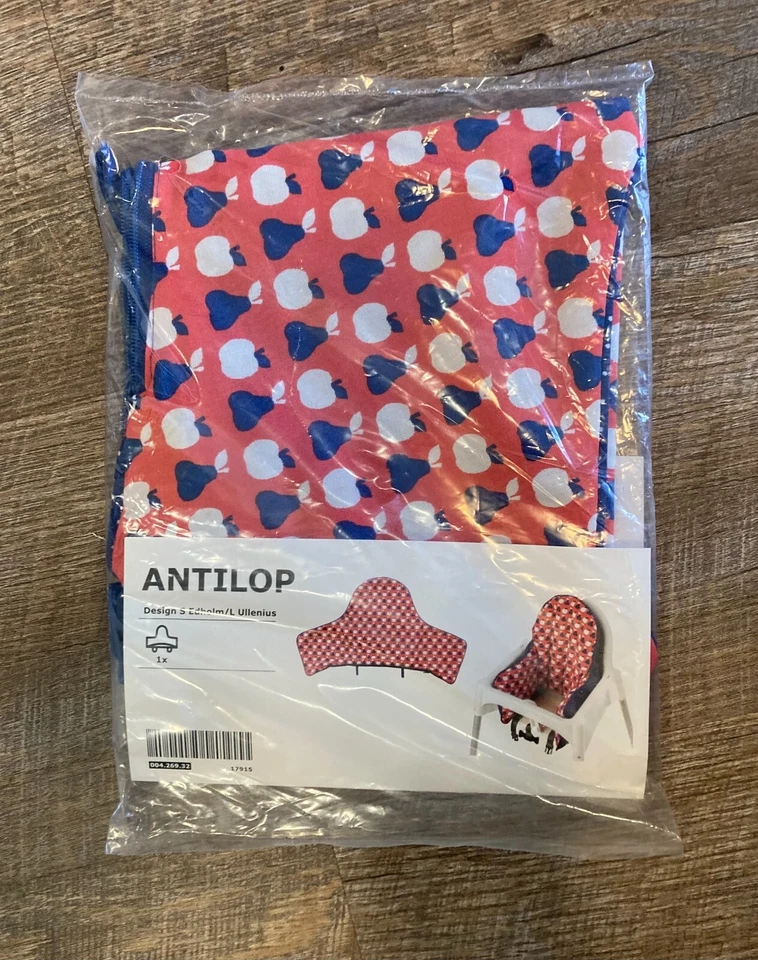 Funda Cojín Silla Alta Ikea Antilop Cremallera Rojo/Blanco/Azul Fruta004.269.32 Nueva Foto 1 de 1
