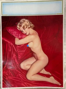 Vintage Lithographie Kalender Mädchen Pin Up SATIN GLATT (akt) Verkäufer Probe 12 x 17 - Bild 1 von 5