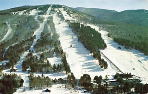 Postcard Aerial View Mt Cranmore & Skimobile North Conway New Hampshire NH 1974 - Picture 1 of 2