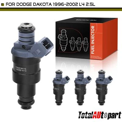 Inyector de combustible 4 piezas para Dodge Dakota 1996-2002 Jeep Cherokee TJ Wrangler L4 2,5 L Foto 1 de 4