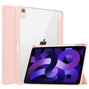 Hybrid Case for iPad Air 5th 4th 10.9 Clear Stand Shockproof Tablet Pencil Cover