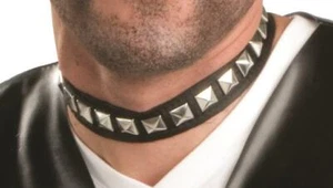 Accesorio de Disfraz de Motociclista Gótico Tachonado Negro - Imagen 1 de 2