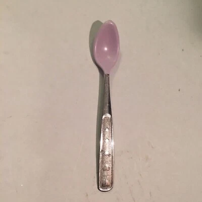 1996 Munchkin Pink Spoon Infant Baby Spoons Rubber Soft Tip - Image 1 of 2