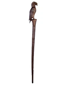 FULL BODIED EAGLE NATURAL  SUAR WOOD WALKING CANE HAND CARVED - Picture 1 of 3