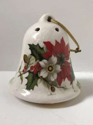 Vintage Ceramic Hanging Bell Pot Pourri Holder Pomander - Image 1 of 4