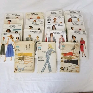 Lot of 19 Very Easy Very Vogue Misses Clothing Patterns Fashion Cut Used - Picture 1 of 6