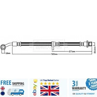 Brake Hose BBH8212 For Honda CIVIC 05-13 01464SNAA00 - Image 1 of 2