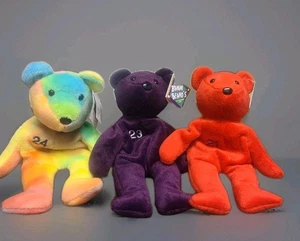 Lot de 3 peluches Bamm Beano's Bears vintage #21, #23 et #24 - Photo 1 sur 14