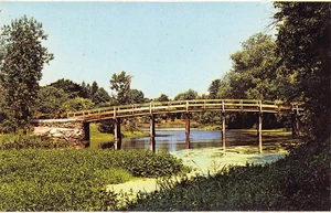 Vintage North Bridge Minute Man National Historical Park Postkarte - Bild 1 von 2