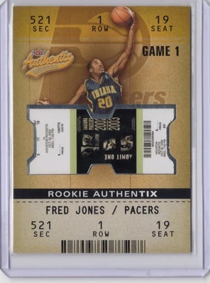 Fleer Authentix Fred Jones RC Rookie 2002-03/1250 #130 Pacers Foto 1 de 2
