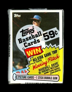 1985 Topps Baseball Unopened Cello Pack w/ PETE ROSE on Back CLEMENS/McGWIRE RC? - Picture 1 of 4
