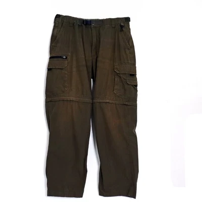 BC Convertible Cargo Pants Shorts Men's 34x30 Belted Zip Off Hiking - Image 1 of 4