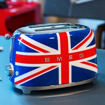 SMEG TSF01 UJ JP 2 Slice Toaster Union Jack Design Japan Model Rare - Image 1 of 4