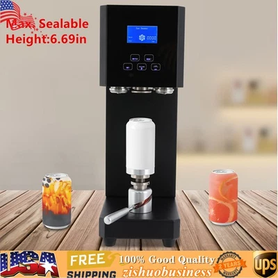 110V Beverage Seal Machine Milk Tea Drink Bottle Sealer Cans Sealer 5.5cm 370W - Image 1 of 4