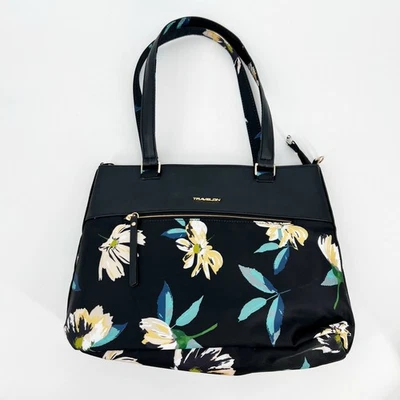 Bolso de Mano Travelon Antirrobo Addison Medianoche Floral Viaje 15x11x4 LEER Negro Foto 1 de 4