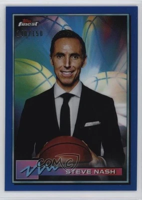 2021 Topps Finest Blue Refractor /150 Steve Nash #38 HOF - Image 1 of 2