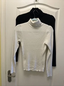 Ladies Primark Jumpers L 14/16 X2 1, Black 2, White - Picture 1 of 23