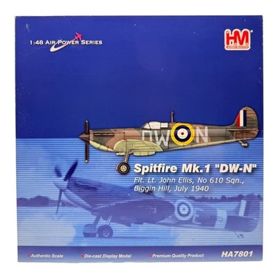 Hobby Master HA7801 1:48 Supermarine Spitfire Mk.1 DW-N Biggin Hill, Diecast - Image 1 of 4