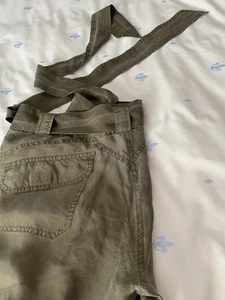 River Island 100% Pure Silk Cargo Pants Size 10 Low Waist - Picture 1 of 17