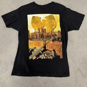 T-shirt vintage Wu-Tang Clan Forever NYC Skyline uomo nera M spedizione veloce gratuita - Foto 1 di 5