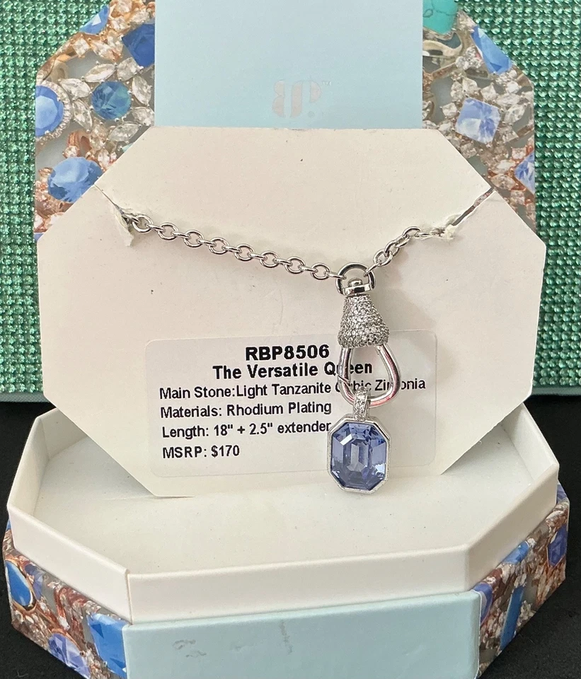 Collar Bomb Party “The Versatile Queen” RBP8506 Tanzanita Circonita cúbica Rodio Dic 2024 Foto 1 de 1