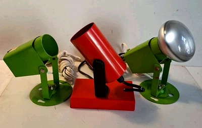 lot de 3 spots Lita targetti design 70 vintage vert pomme orange - Photo 1/4