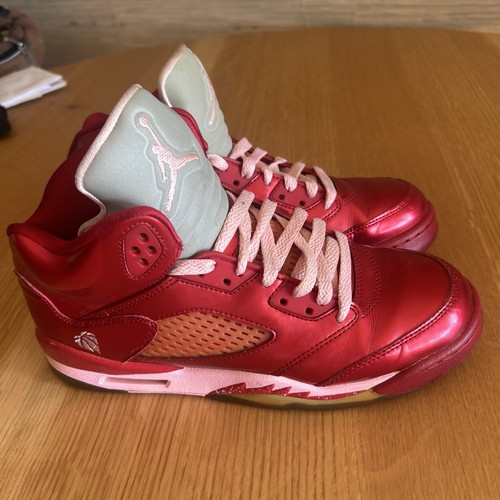 Sneakers Nike Air Jordan 5 V Retro GS nuove con scatola palestra rosso rosa San Valentino taglia 6 5 anni