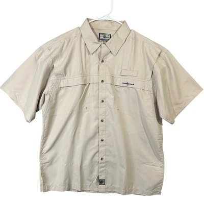 Hook & Tackle Men's L Fishing Shirt Lightweight Vented Button Down Shirt EUC - Image 1 of 4